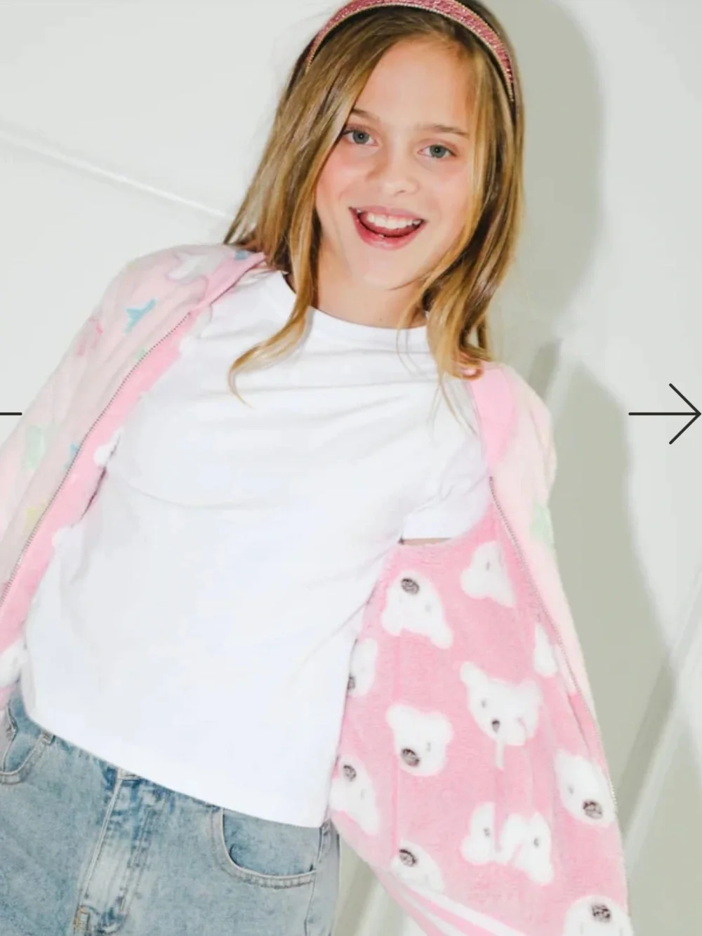 Lola and the Boys Fuzzy Reversible Bomber